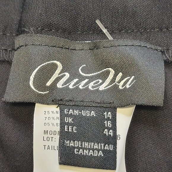 NUEVA Stretchy Travelers Crease Black Pants Size 10 Size 14 - NWOT - Picture 8 of 9